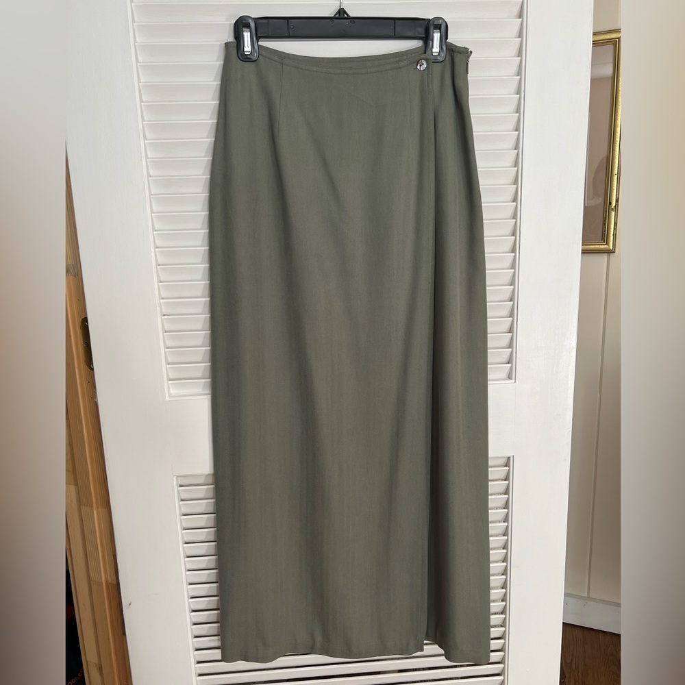 Sage Silk Skirt